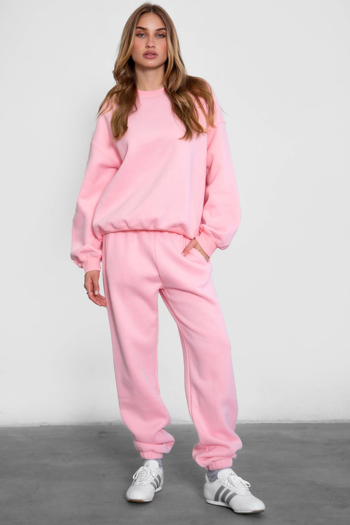 Fleece Lounge High Waist Sweatpants With Pockets