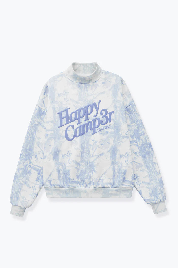Blue Camo Mockneck Sweatshirt