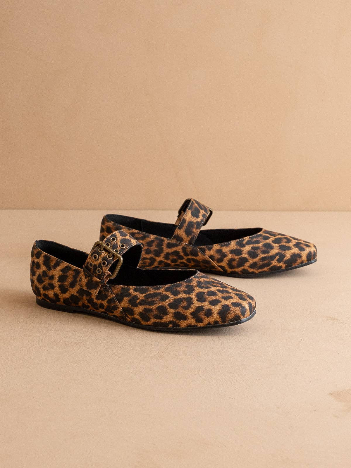 The Soho Leopard Ballet Fall Flat with Buckle