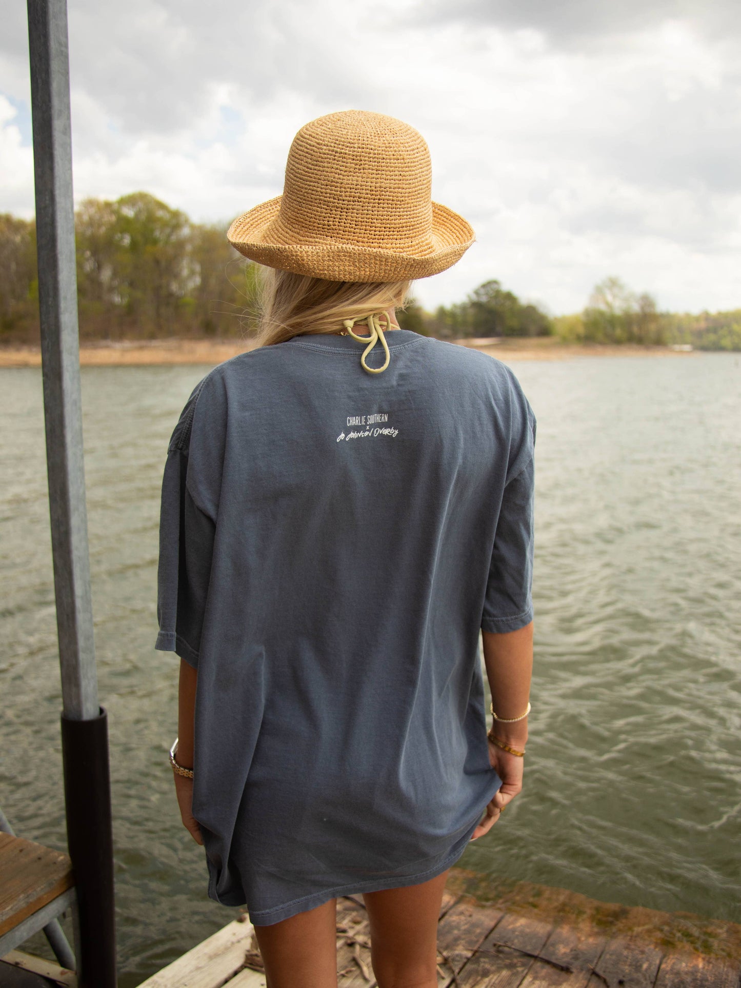 TAKE ME TO THE LAKE TEE X JO JOHNSON OVERBY - BLUE