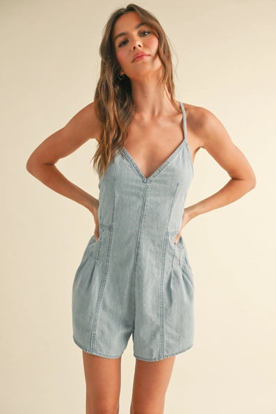 Denim Romper