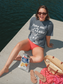 TAKE ME TO THE LAKE TEE X JO JOHNSON OVERBY - BLUE