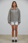 The Miley Sherpa Striped Half Zip Pullover