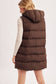 Hooded Long Puffer Vest