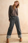 Gray Wash Cuffed Jeans