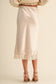 Satin Skirt with Lace Detail