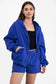 Plush Fleece Loose Fit Zip Up Hoodie With Pockets