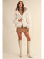 Oversized Faux Fur Hooded Jacket with Pockets