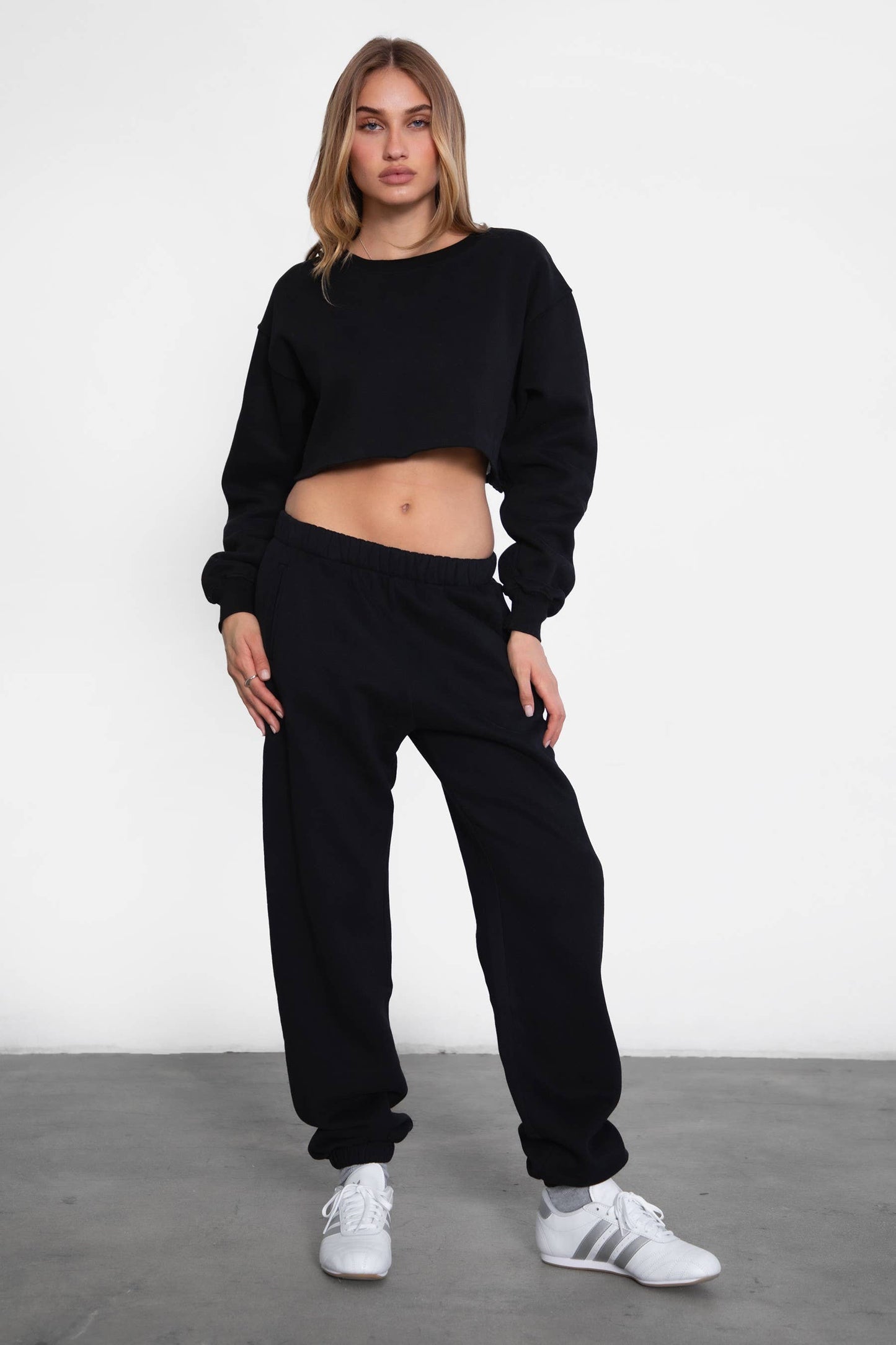 Fleece Lounge High Waist Sweatpants With Pockets