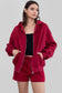 Plush Fleece Loose Fit Zip Up Hoodie With Pockets