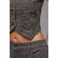 Cheetah Print Denim Vest