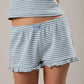 Blue and White Striped T-shirt/Short Set