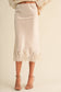 Satin Skirt with Lace Detail