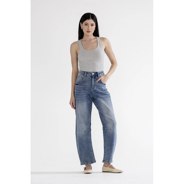 High Rise Barrel Jeans