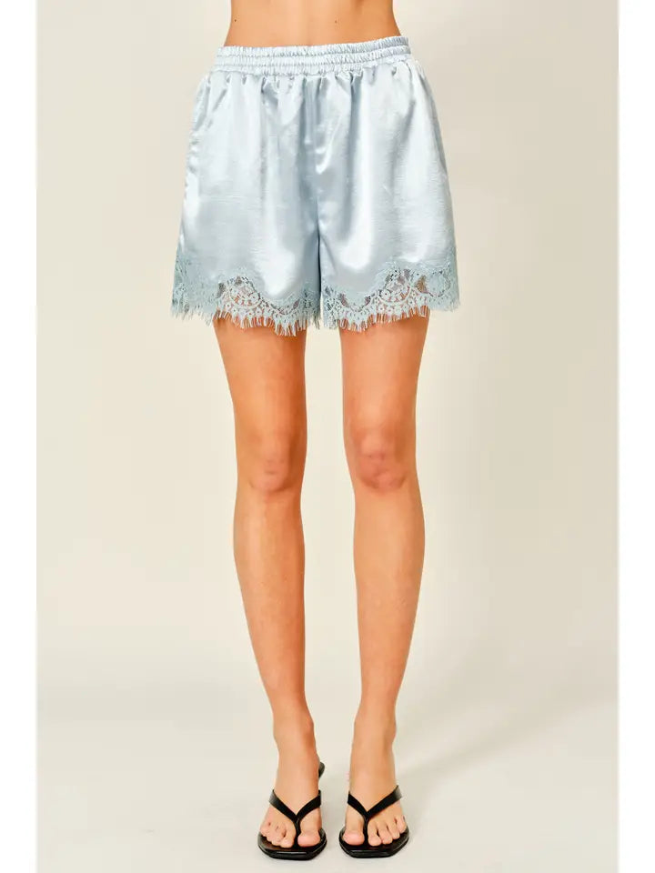 Satin Lace Shorts