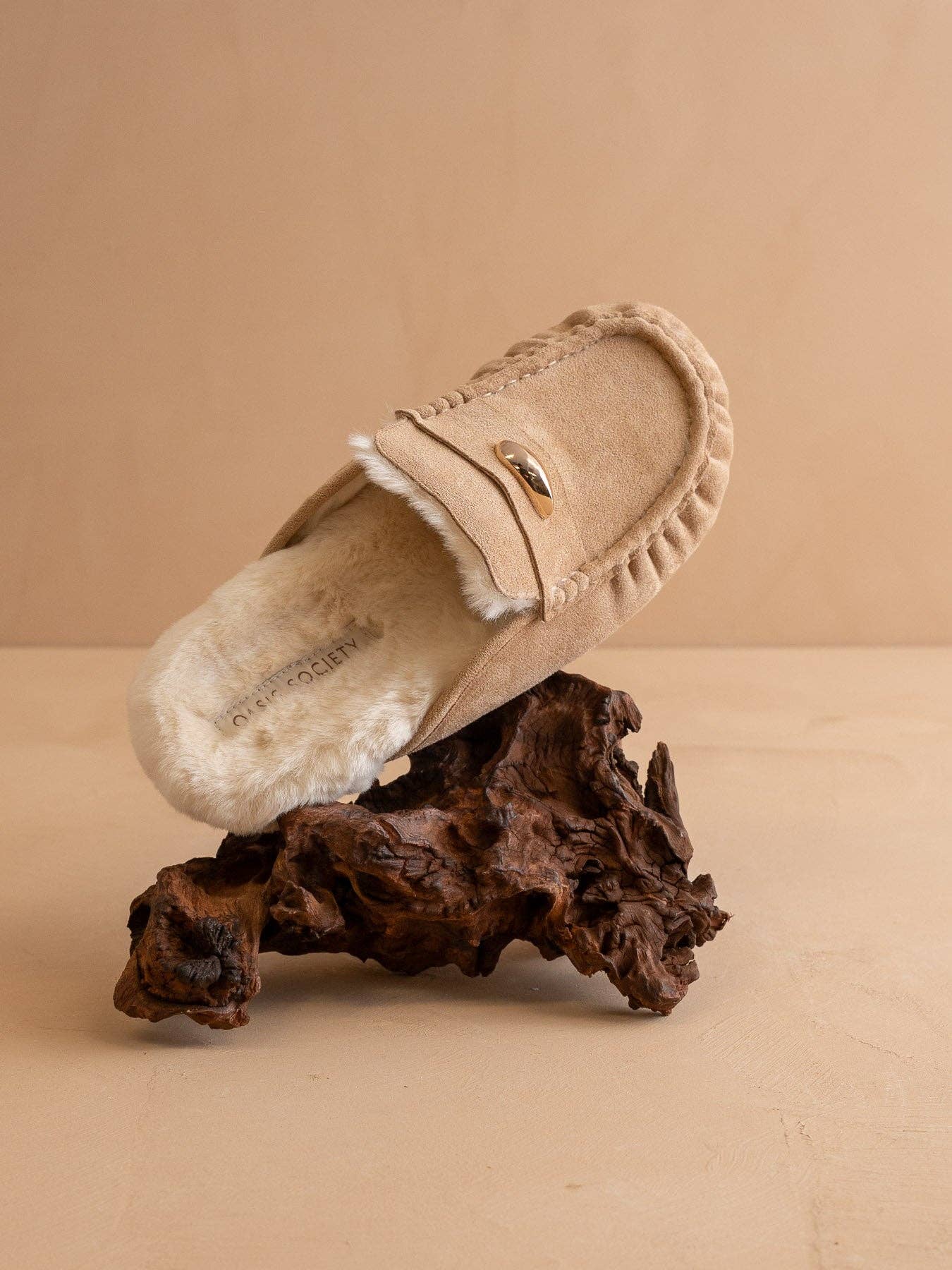 The Hayden Almond Fur Lined Fall Mule Loafer