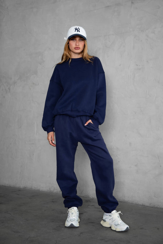 Fleece Lounge High Waist Sweatpants With Pockets