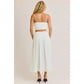 Smocked Crop Top & High Waisted Smocked Midi Skirt