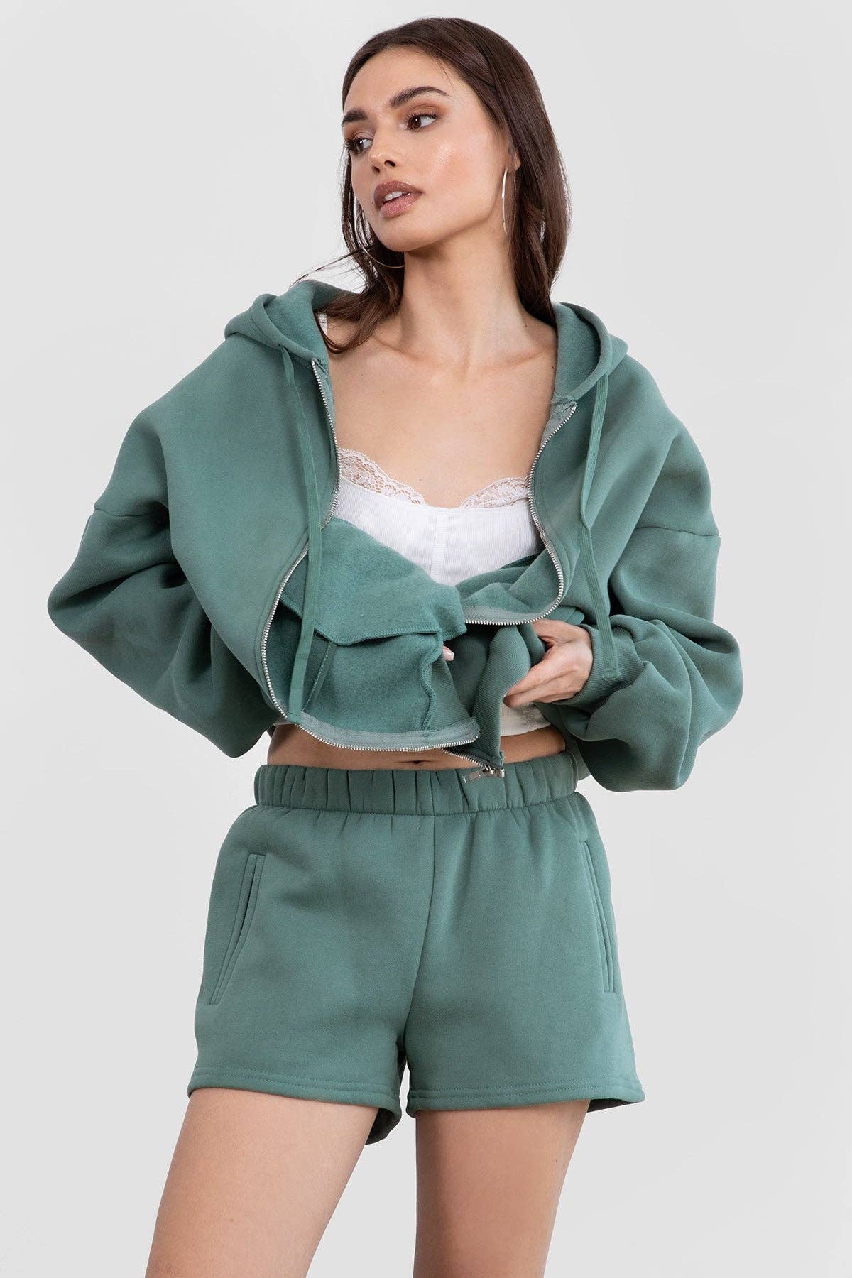 Fleece Lounge High Waist Shorts