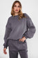 Fleece Crew Neck Lounge Pullover Sweatshirt