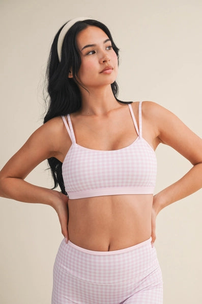Pink Gingham Bra