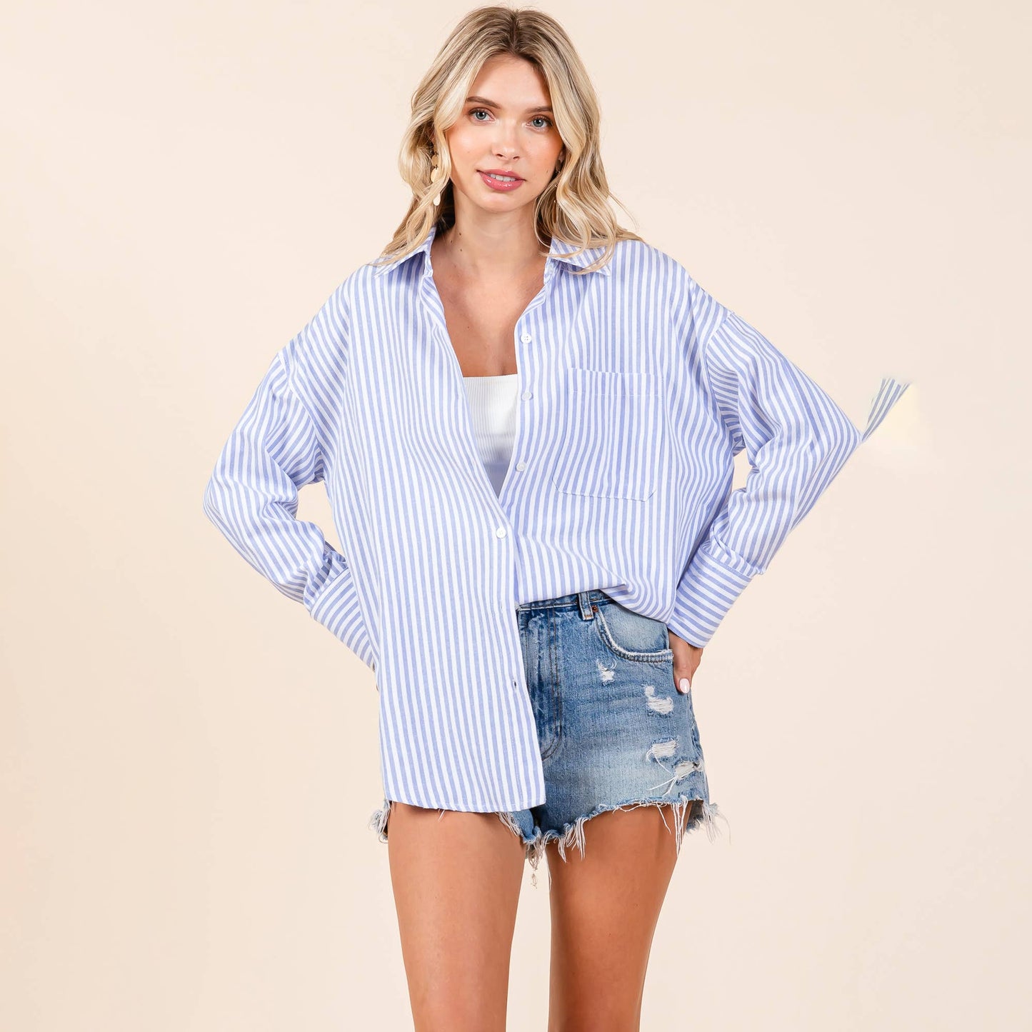 Oversized Long Sleeve Button Up