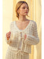 CROCHET KNIT LONG SLEEVE CARDIGAN