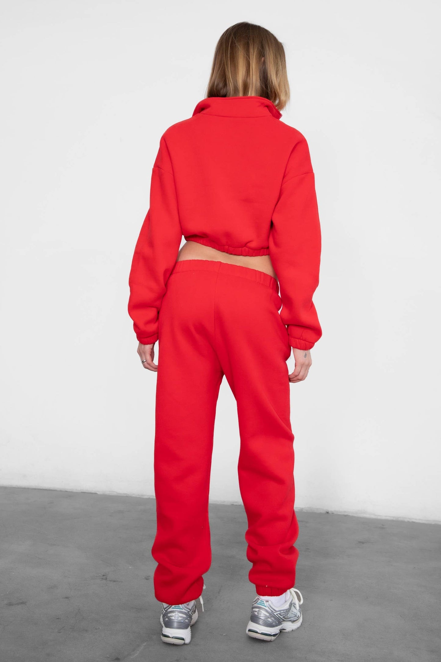Fleece Lounge High Waist Sweatpants With Pockets