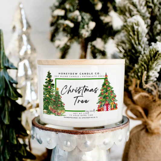 Christmas Tree 12oz 3 Wick Candle