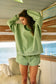 Solid Reversible Mock Neck Sweatshirt Top