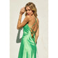 Summer Green Satin Dress