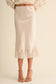 Satin Skirt with Lace Detail