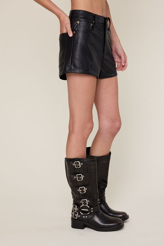 The Perfect Faux-Leather Shorts
