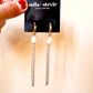 Huggie Hoop Fringe Earring with Pearl