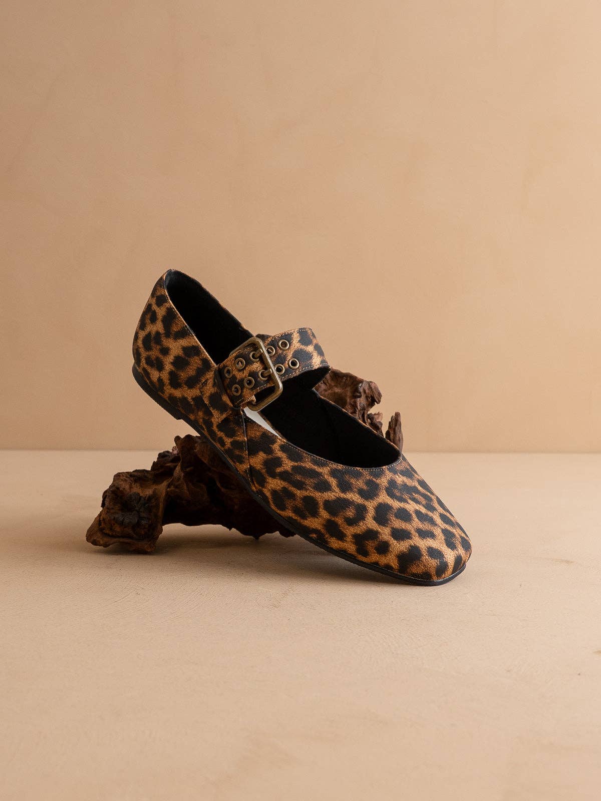 The Soho Leopard Ballet Fall Flat with Buckle