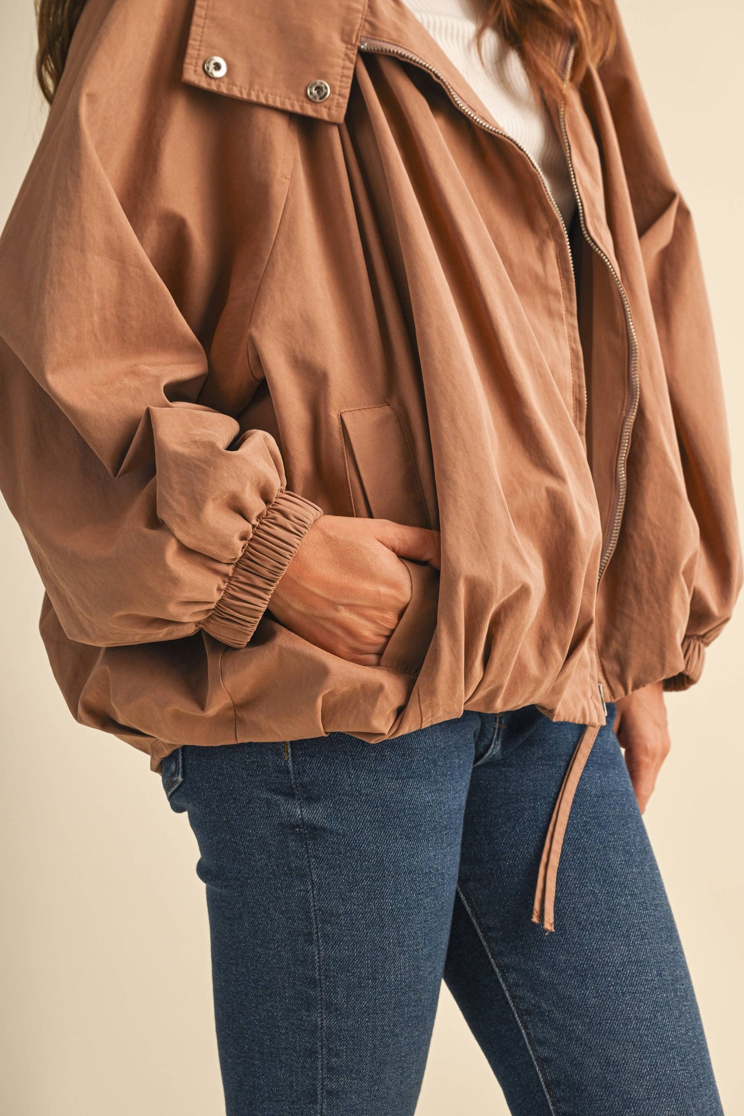 Funnel Neck Lightweight Jacket