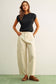Round Neck Short Sleeve Knit Top