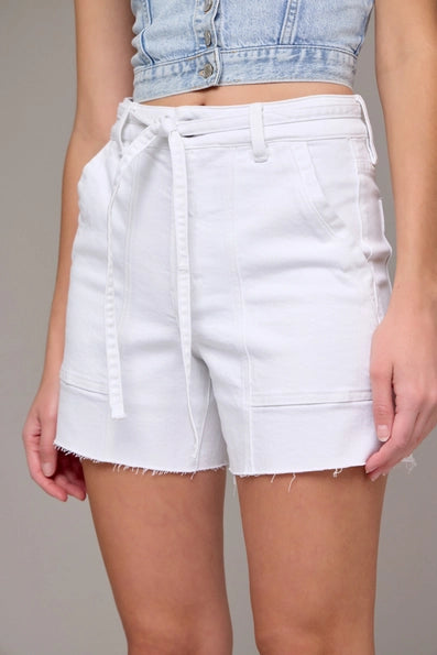 White Denim Shorts