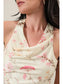 Cowl Neck Floral Dress