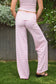 Stretch Fold Over Wide Leg Pants