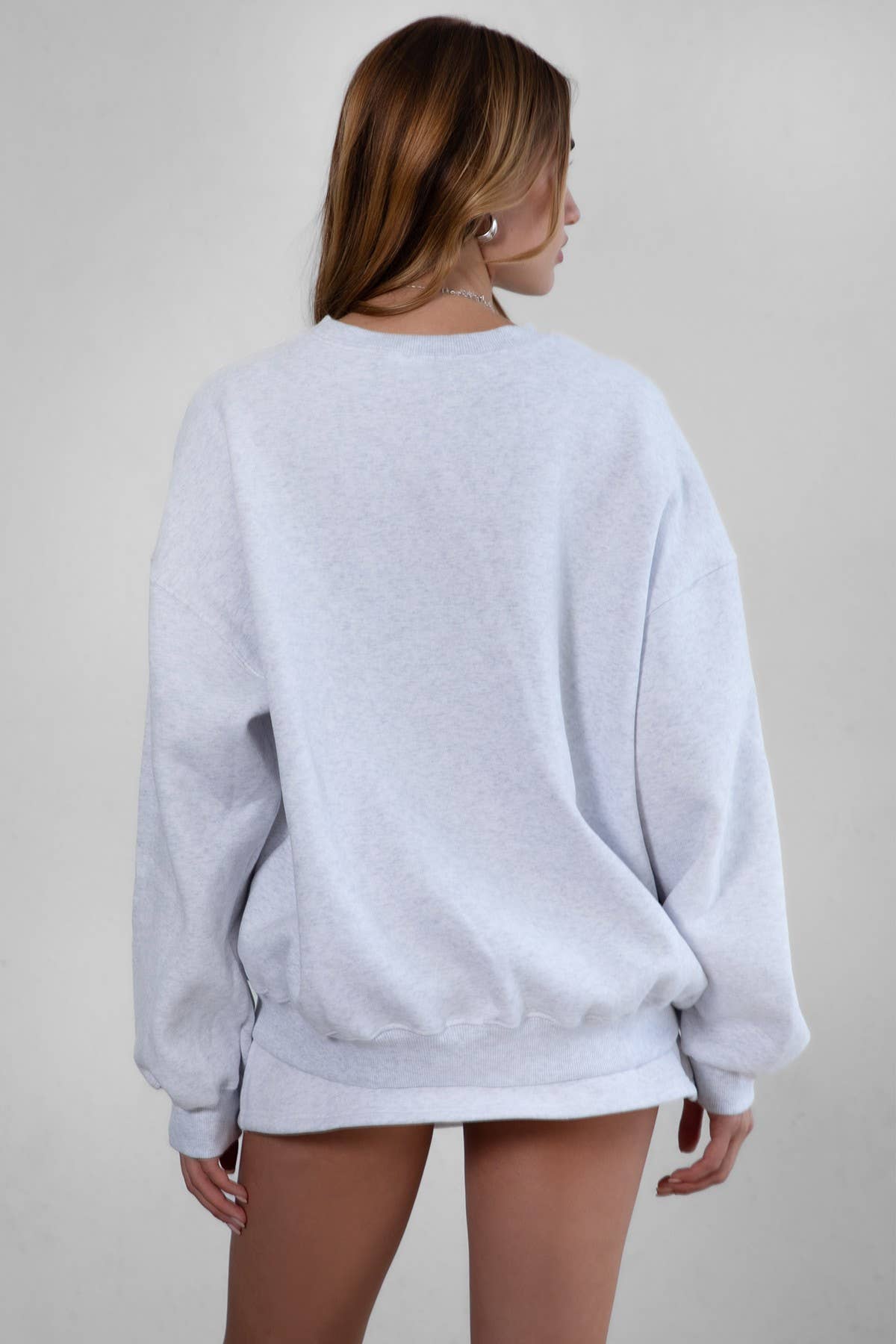 Fleece Crew Neck Lounge Pullover Sweatshirt