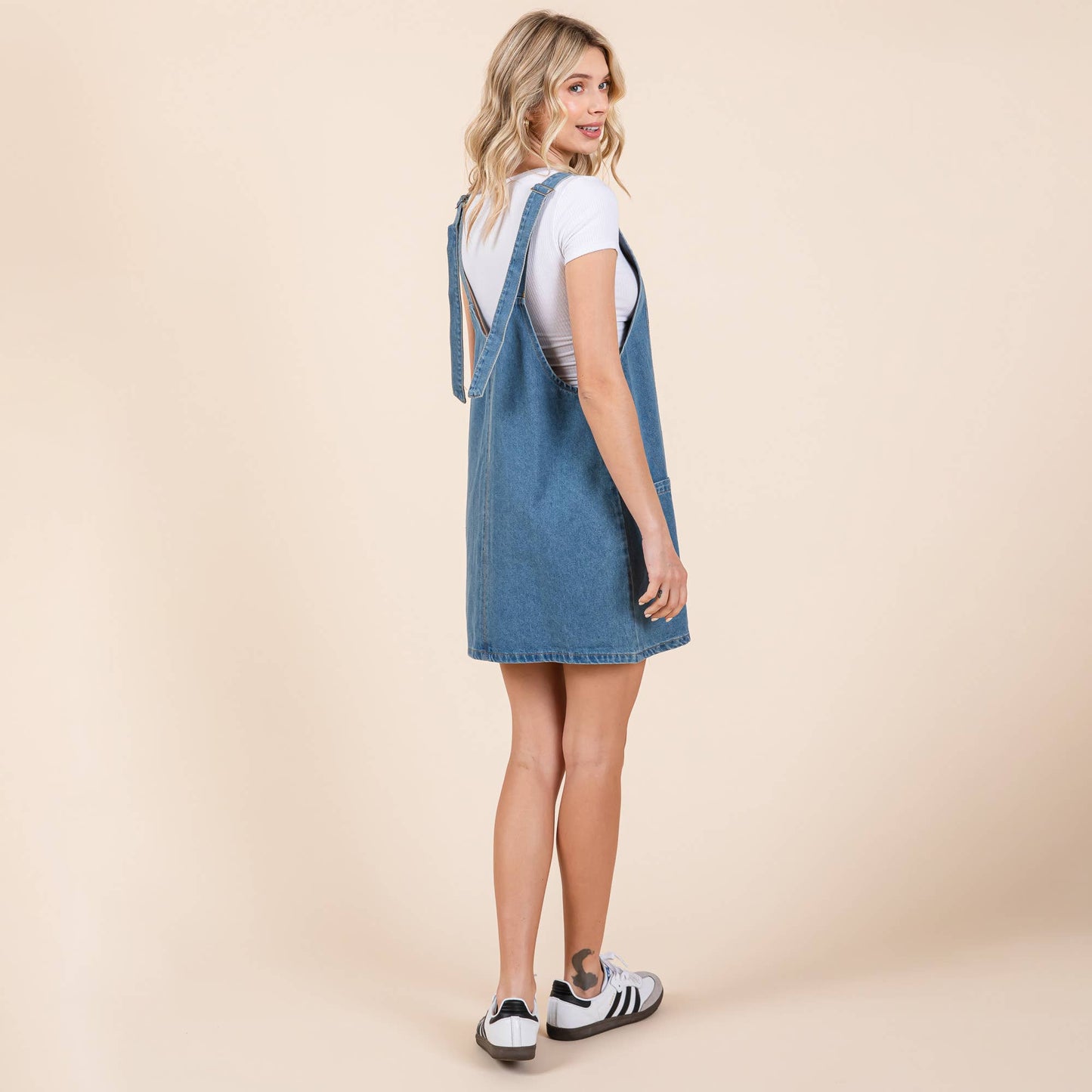 The Aspen Denim Overall Dress