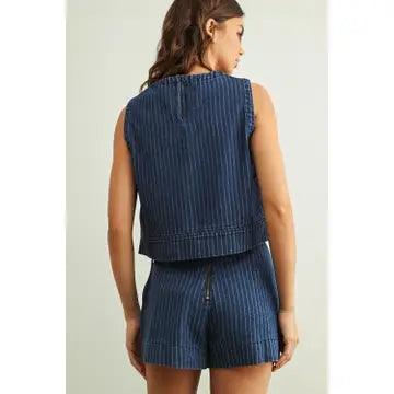 PinStriped Denim Skort