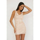 Cowl Neck Sequin Dress