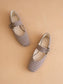 The Soho | Coffee Gingham Ballet Fall Flat Studded Buckle