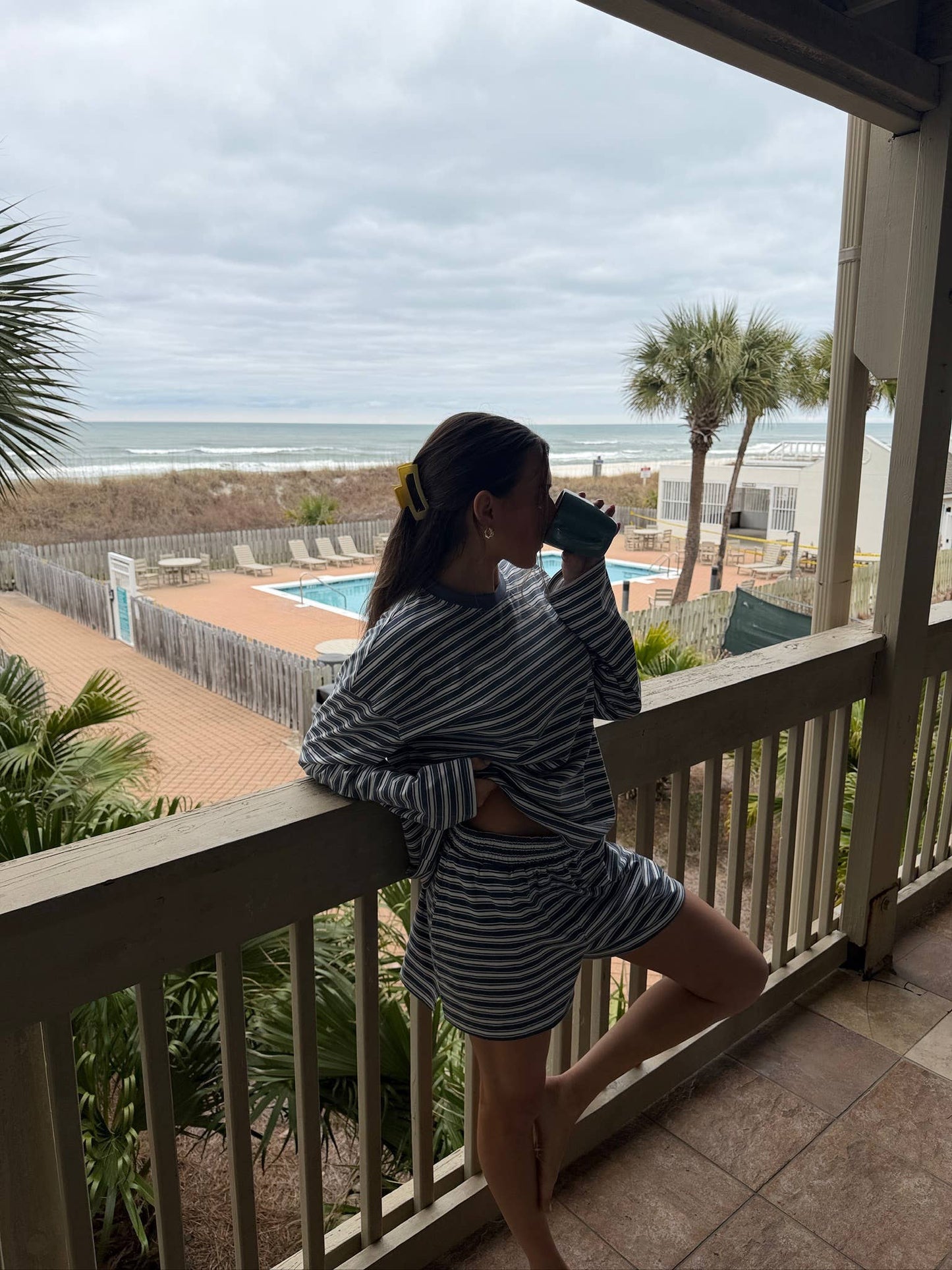 Billie Striped Loungewear Shorts