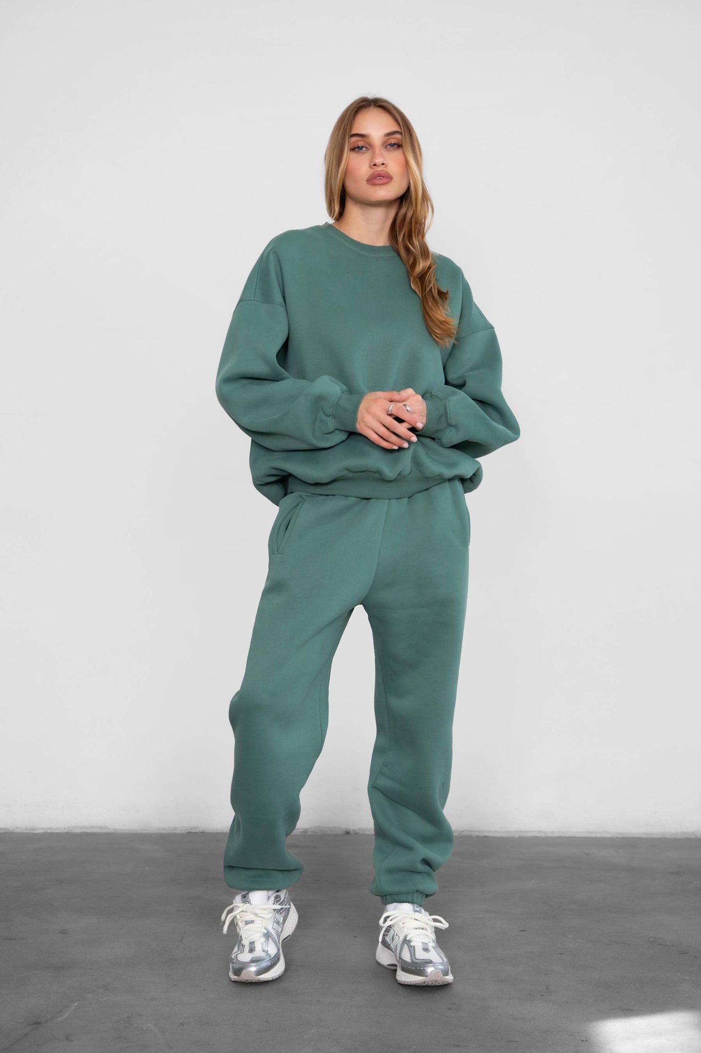 Fleece Lounge High Waist Sweatpants With Pockets