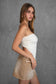 BOHO Western Stretch Lace Strapless Self-Tie Scarf Top