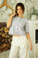 Roll Neck Drop Shoulder Short Sleeve Knit Sweater