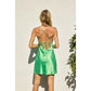 Summer Green Satin Dress